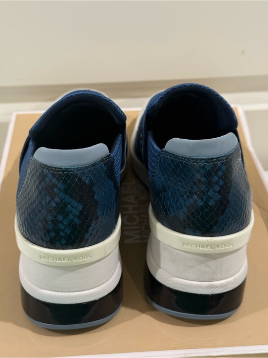 NEW Michael Kors Vintage Blue Felix Trainer Mesh Platform Sneakers ~ Size 10 main image 4